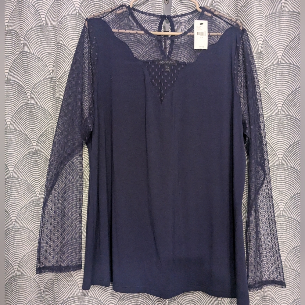 Lace-Sleeve  Women's Top - Lane Bryant